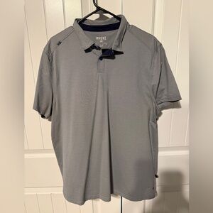 RHONE Commuter Light Gray Polo with Navy Trim